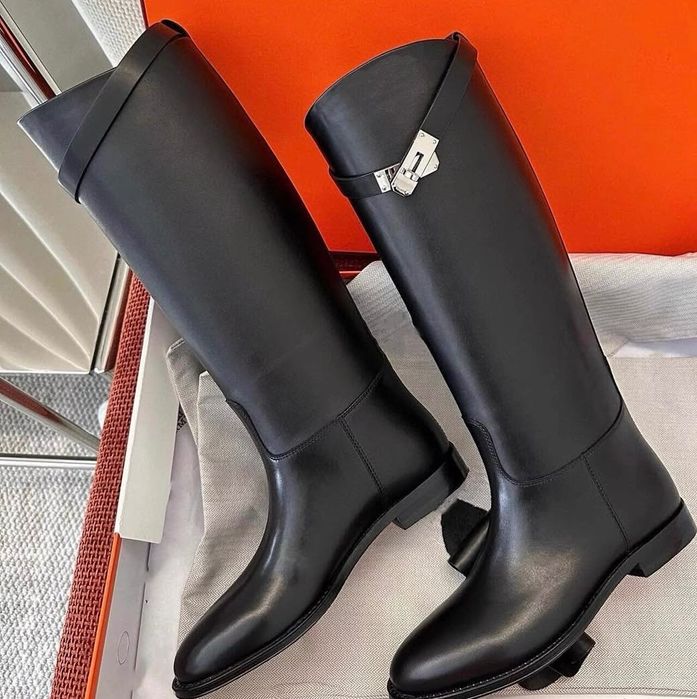 Зимові ботфорти шкіра