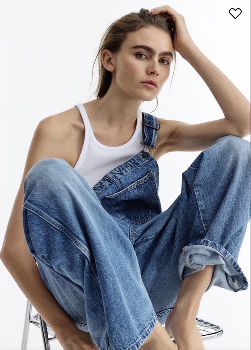 H&m джинсовий комбінезон м