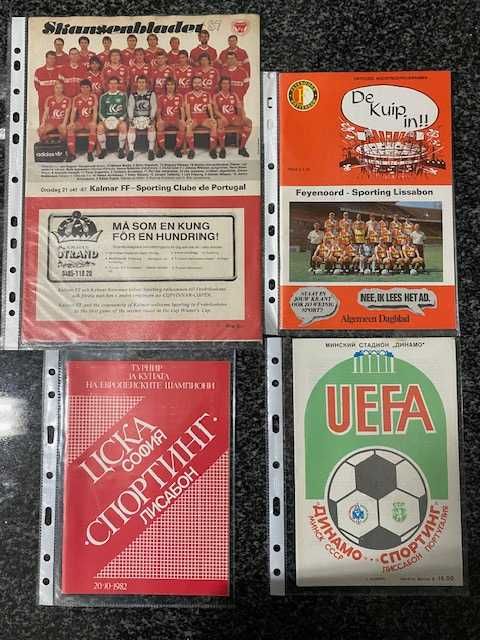Programas de Jogo Futebol – Competições Europeias Sporting (Anos 80)