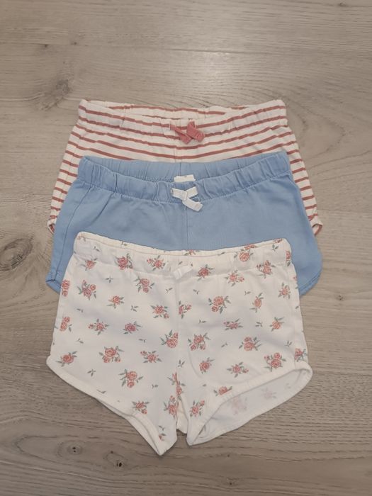 Bawełniane spodenki h&m r. 92 3-pak