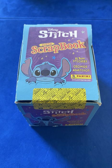 Caixa Nova com 50 Saquetas Disney Stitch Super ScrapBook Album Stickers Cromos
