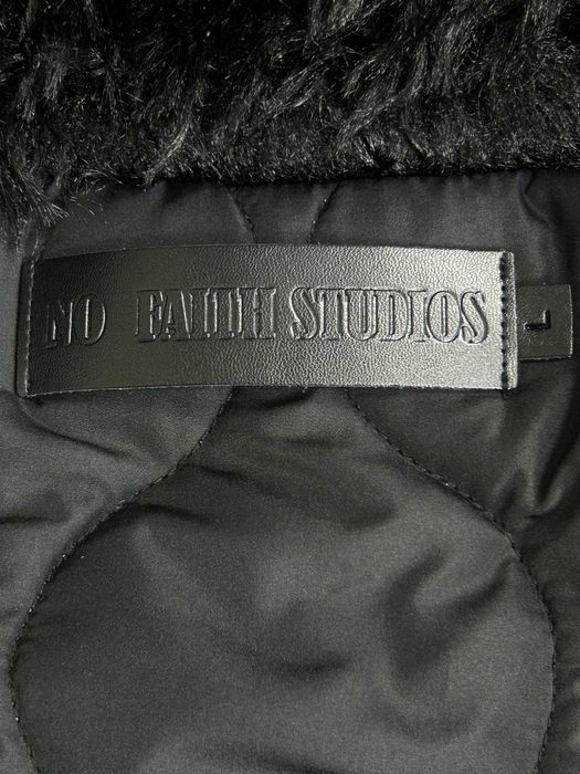 NO FAITH STUDIOS NFS jacket куртка бомбер Аляска чорна капюшон хутро