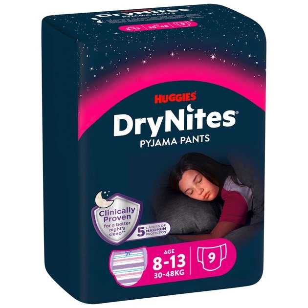 Підгузки-трусики Huggies DryNites для дівчаток 8-13 років 9 шт