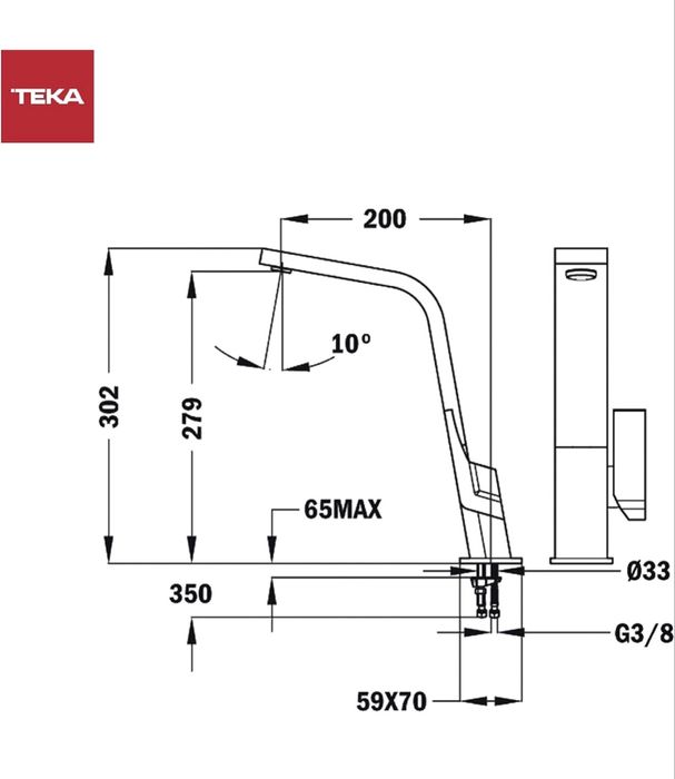Misturador Teka cozinha IC 915 cromado inox