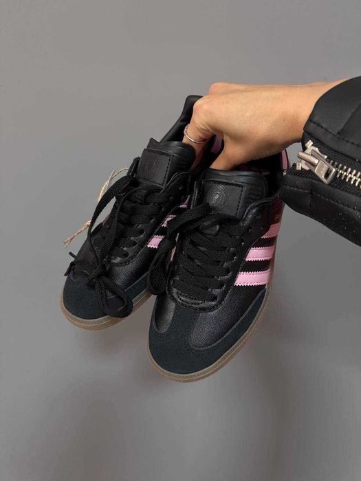 (БЕЗ ПЕРЕДОПЛАТИ) Adidas Samba Black Pink адідас самба чорні з рожевим