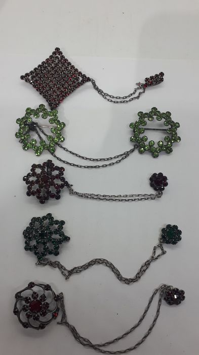 Брошь серебро 875пр. ХЮЗ, Шатлен.