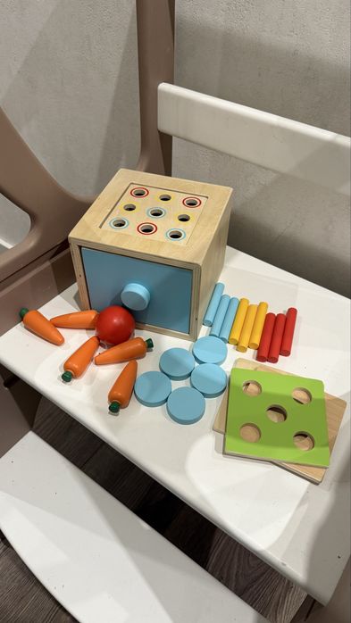 Деревʼяний сортер куб 4 в 1 Tooky Toy