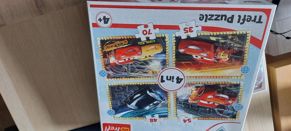 Puzzle Trefl układanka 4 w 1, Auta, Zygzak, 4+