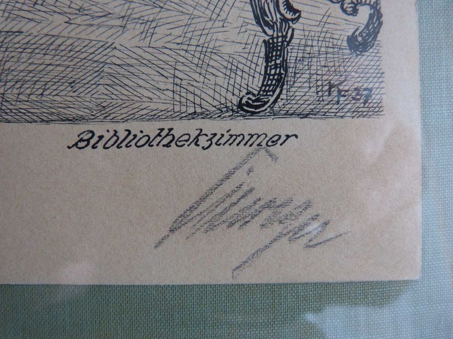 Rycina , biblioteka w Sanssouci