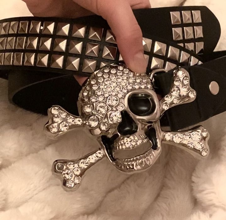 Ремень с заклепками в готическом стиле для мужчин и женщин