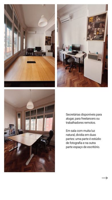 Desk on cowork / secretária em escritório partilhado