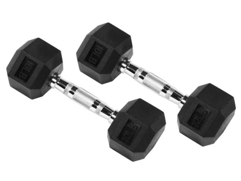 Гантелі шестигранні у гумовому корпусі пара Signature Fitness