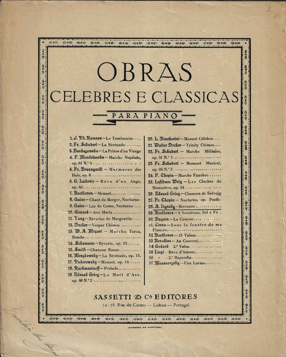 PIANO: Partitura de Alexander Ilyinsky - Berceuse em Sol bemol maior, Op. 13, N.º 7 - Ed. Sassetti