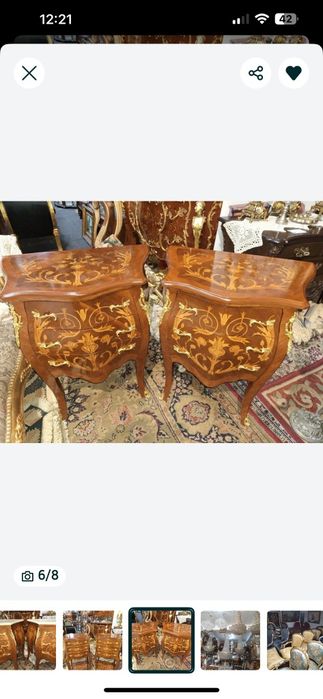 Par de mesas de apoio ou cabeceira