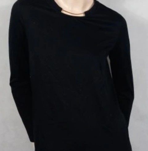 Czarny bawełniany longslave Massimo Dutti xs