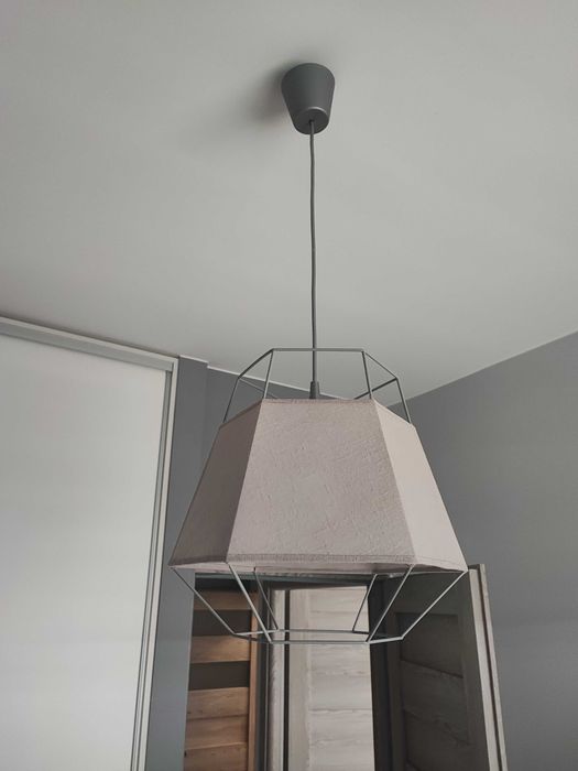 Lampa wisząca sufitowa szara