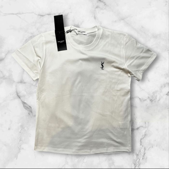 Saint Laurent Koszulka – Rozmiar  M biała , Nowa z Metką 100% bawełna