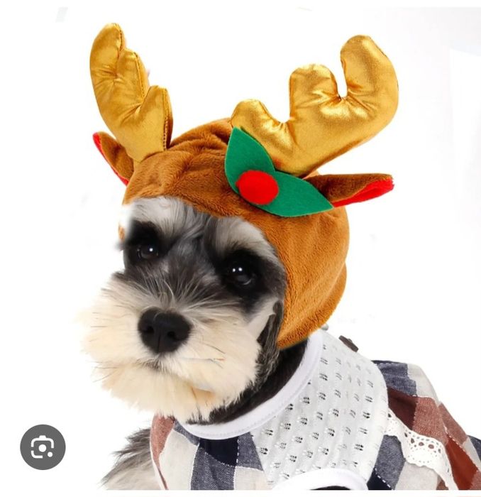 Ткпла шапка оленя для собаки