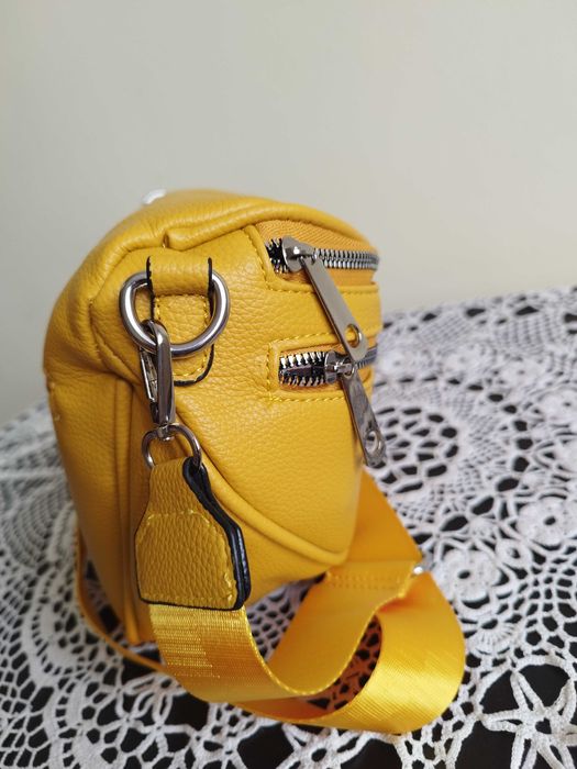 %_torebka / nerka_duża_ kolor stonowany - żółta