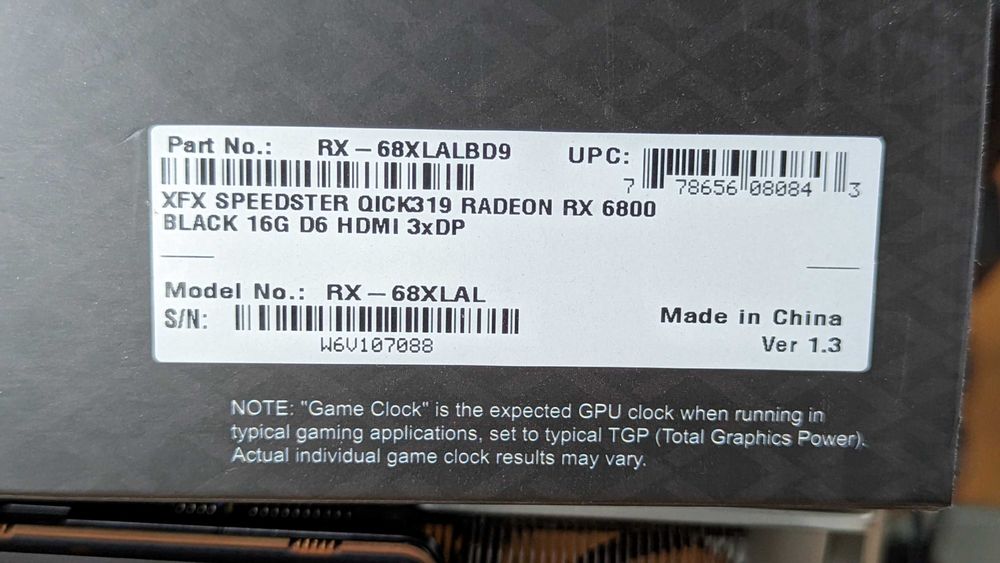 Placa Gráfica AMD Radeon RX 6800 16GB XFX QICK319