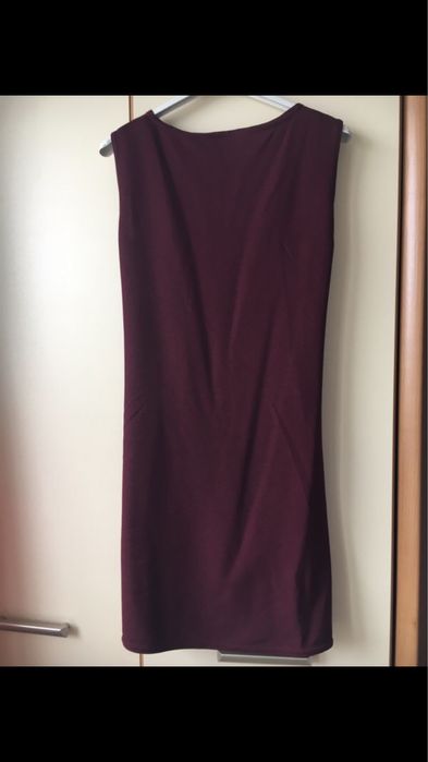 Bordowa mini sukienka