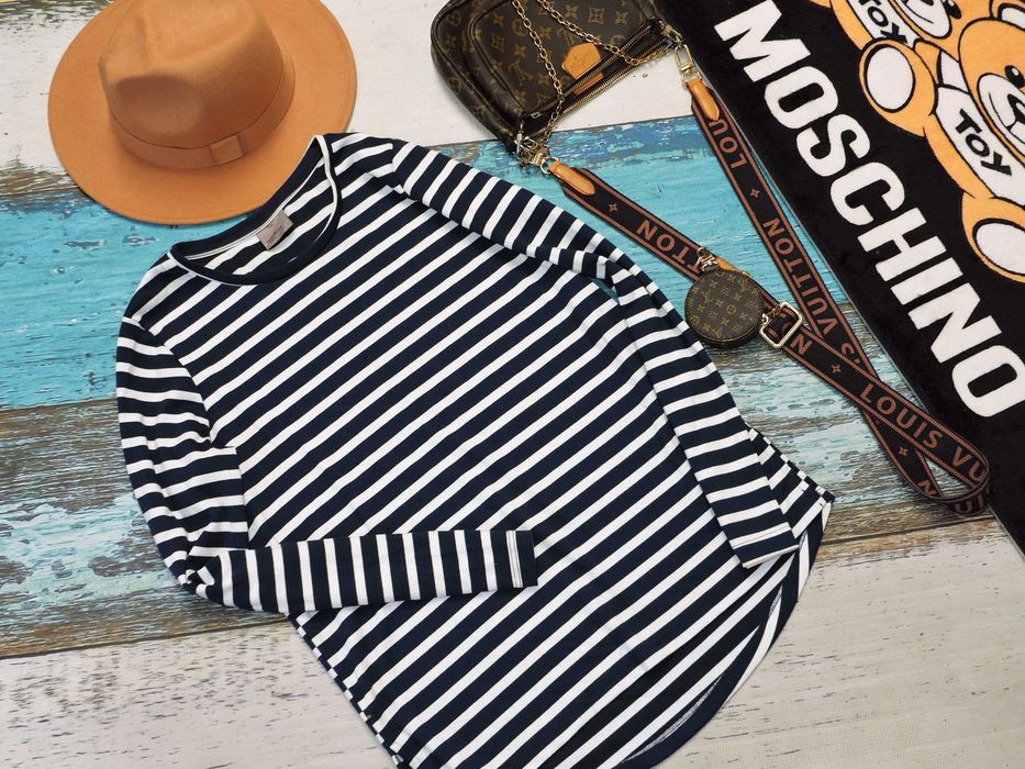 Vero Moda bawełniana bluzka paski granat S