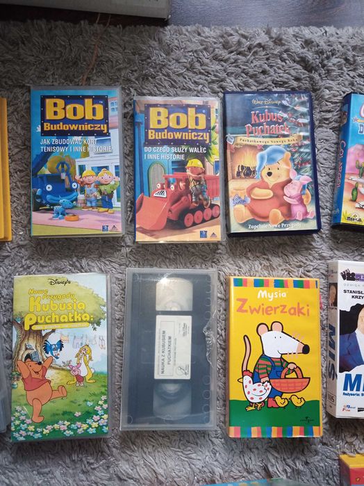 Kasety VHS bajki dla dzieci. Kubuś Puchatek i inne