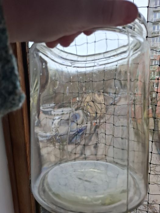 Przedwojenny słoik tzw konserwator z pęcherzykami powietrza