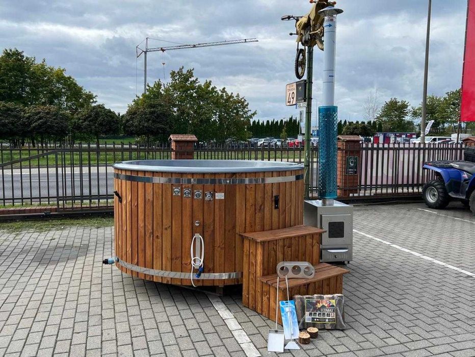 Balia bania jacuzzi termo pokrowiec gratis 4-6 osób piec zewnętrzny