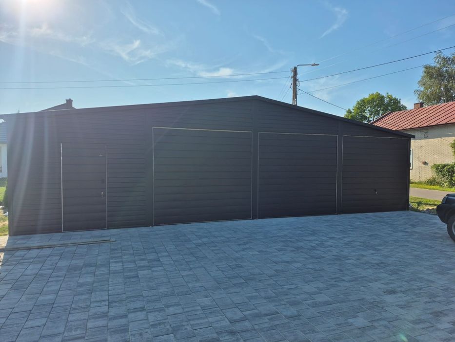 Garaz blaszak 6x6 plus wiata 2m