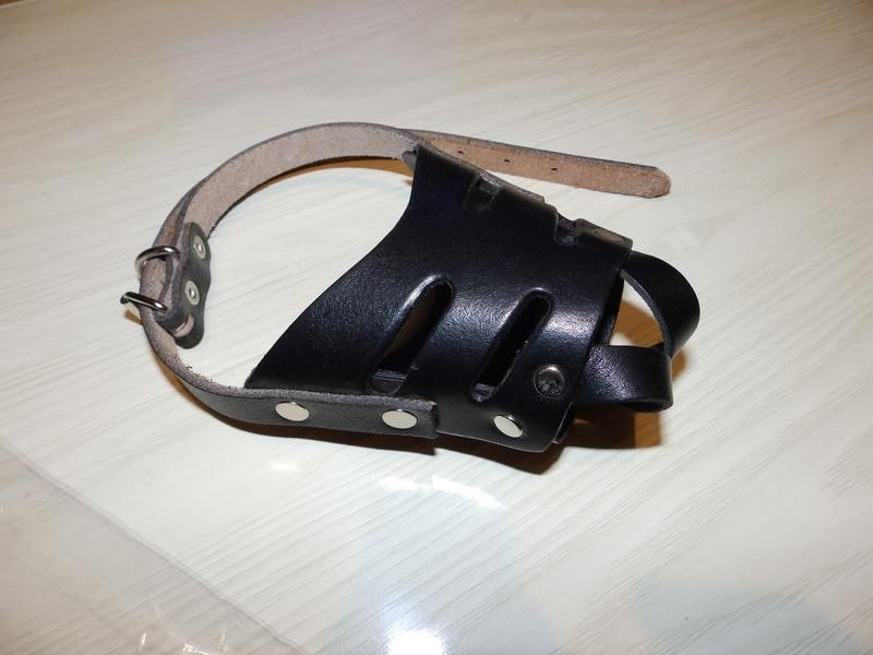 Кожаный намордник размер m