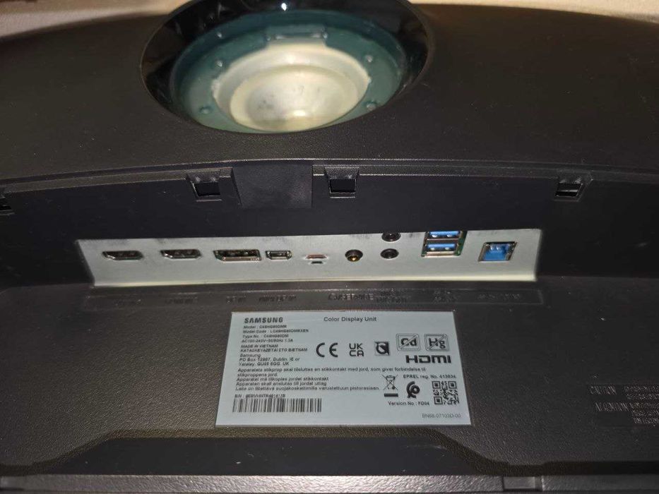 Супер ультраширокий ігровий монітор 49" Samsung CHG90 (LC49HG90DMRXEN) QLED 144Hz / Повний комплект