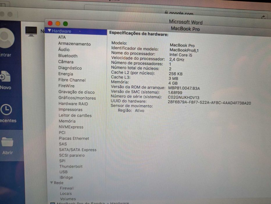 MacBook pro 13' 4/250gb final de 2011