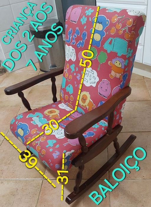 CADEIRA DE BALANÇO PARA CRIANÇA DOS 2-7 ANOS.Casa,Quarto,Cozinha,Sala,