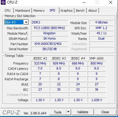 Pamięć RAM HyperX Blu DDR3 2x4GB 8GB 1600MHz