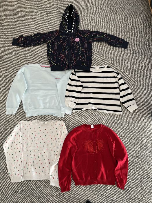 Zestaw bluz z długim rękawem  5 sztuk: HM Zara i inne rozmiar