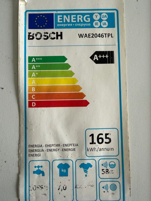 Pralka BOSCH A+++
