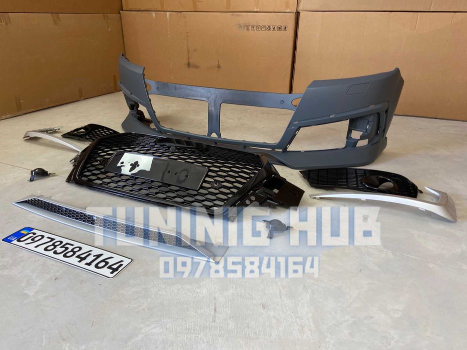 бампер Audi Q7 4M (2015-2020) RSQ7 передний ауди  решетка радиатора