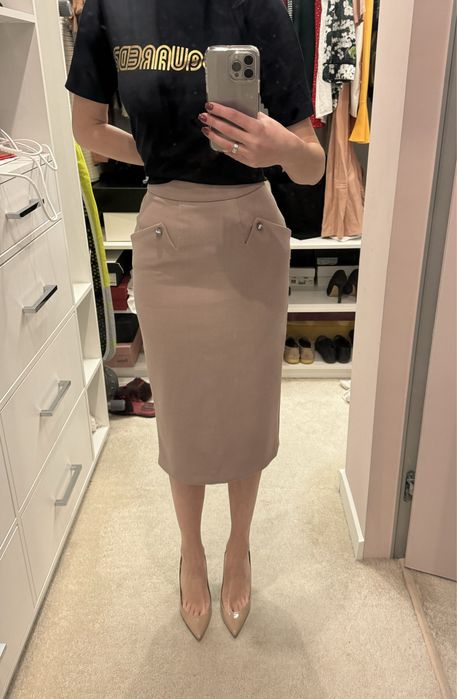 Спідниця міді шерстяна