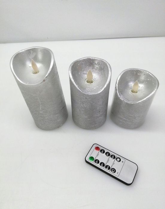 CCLIFE zestaw 3 swiec LED z pilotem