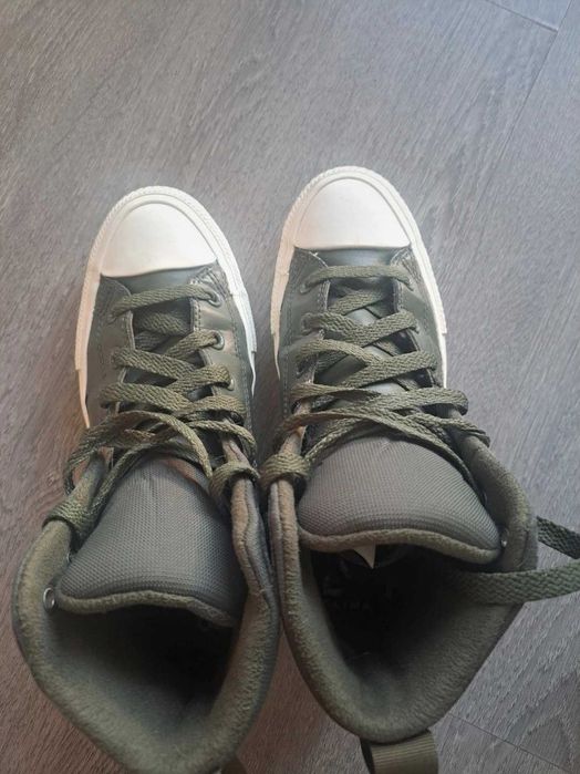 Sapatilhas Converse allstar verde caqui + branco