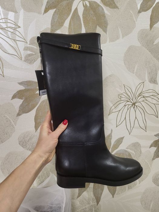 Сапоги massimo Dutti шкіра 26 см