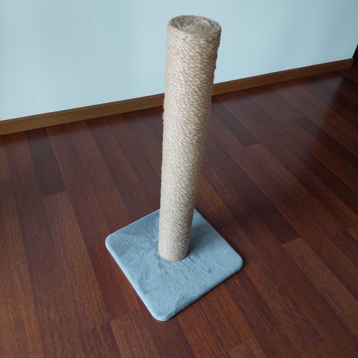 Drapak dla kota słupek 80 cm solidny ręcznie robiony z liny jutowej 10 mm