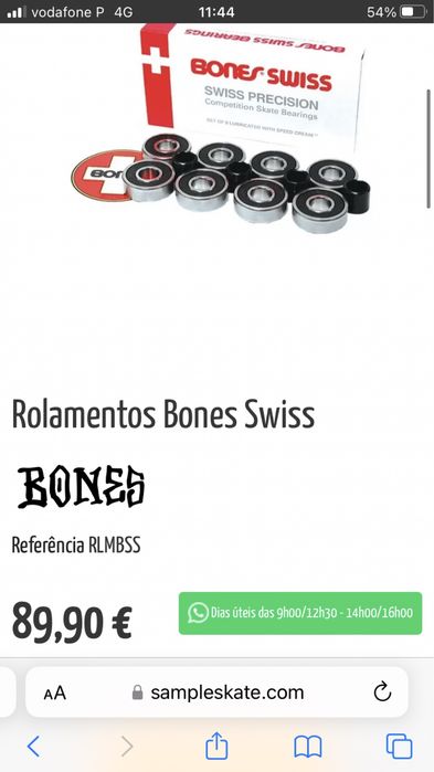 Rolamentos Bones Swiss Precision - Novo