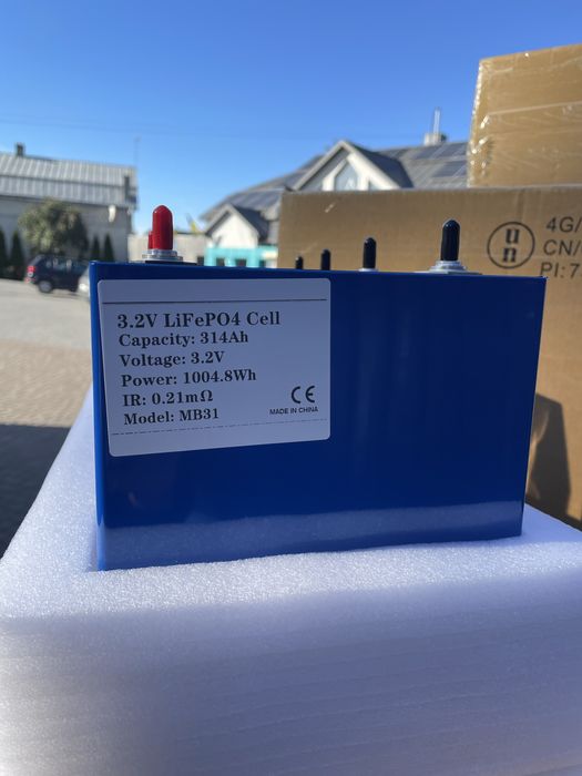 Нові LiFePO4 акуми EVE 314Ah MB31 Grade A акумулятори акб 3.2V комірки ячейки ячк