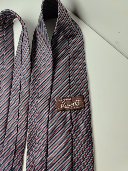 : Jedwabny krawat marcello  vintage elegancja