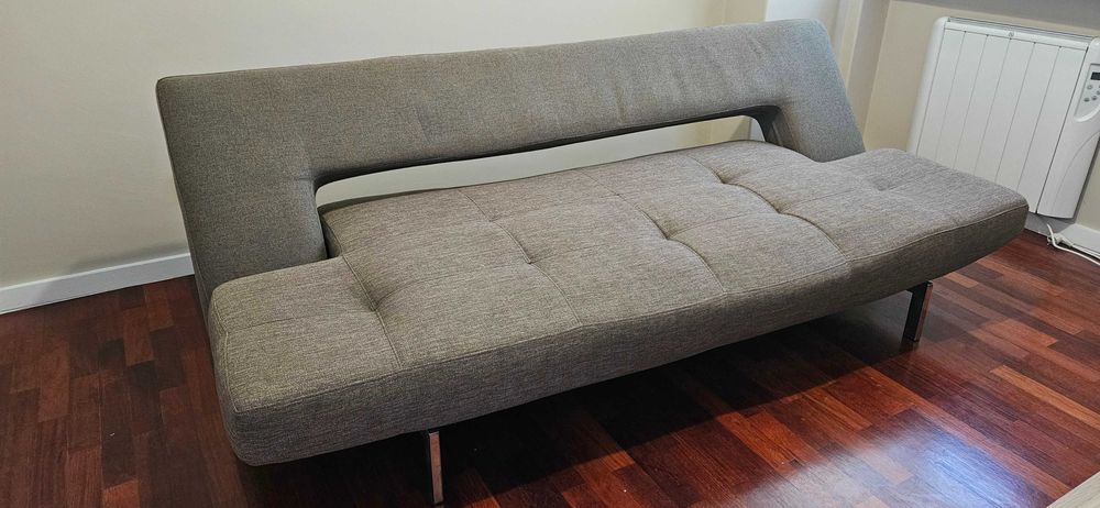 Sofá cama em tecido