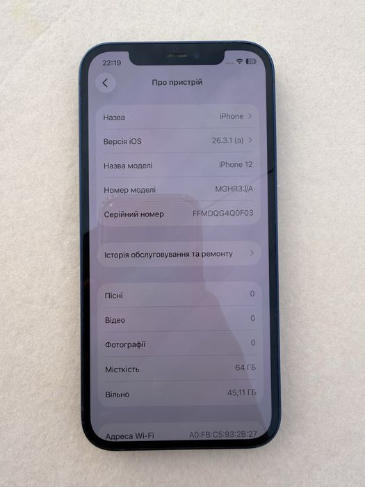 Телефон Iphone 12 64  все працює!