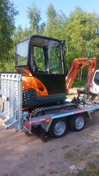 Wynajem  Minikoparki Kubota i Zagęszczarki 120kg. Transport Ubezpieczenie OC
