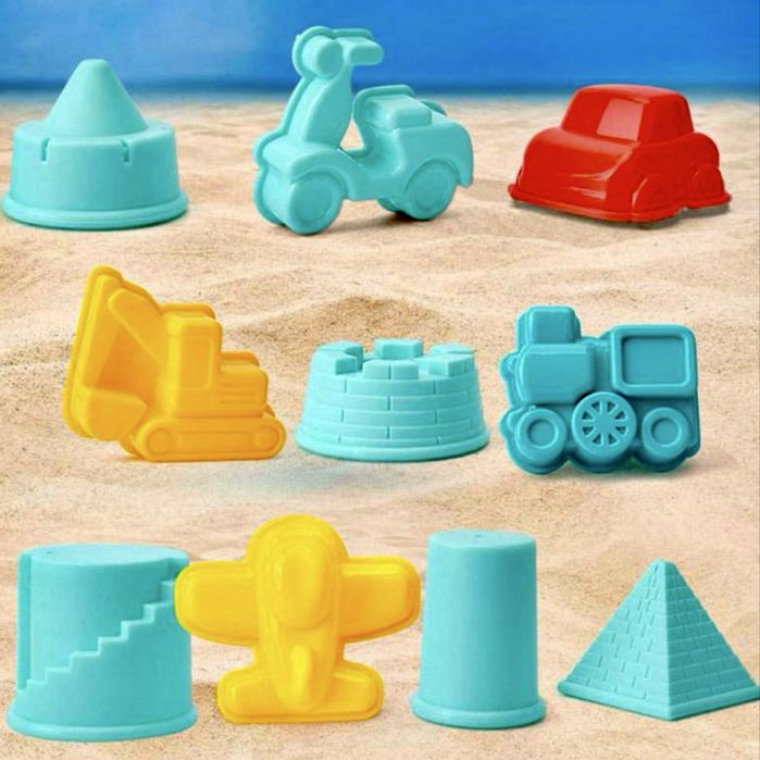 Різнокольоровий набір іграшок для гри в піску «Happy Summer»  18 штук